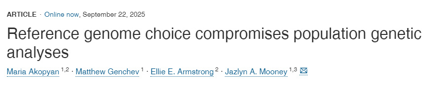 參考基因組的選擇影響群體遺傳學分析的可靠性 參考基因組的選擇影響群體遺傳學分析的可靠性