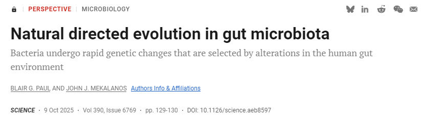 腸道微生物群中的自然定向進化 腸道微生物群中的自然定向進化