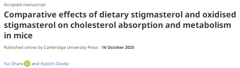 膳食豆甾醇與氧化豆甾醇對小鼠膽固醇吸收和代謝影響的比較研究 膳食豆甾醇與氧化豆甾醇對小鼠膽固醇吸收和代謝影響的比較研究