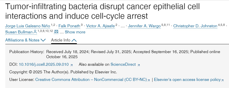 腫瘤浸潤細菌破壞癌細胞間上皮相互作用并誘導細胞周期阻滯 腫瘤浸潤細菌破壞癌細胞間上皮相互作用并誘導細胞周期阻滯